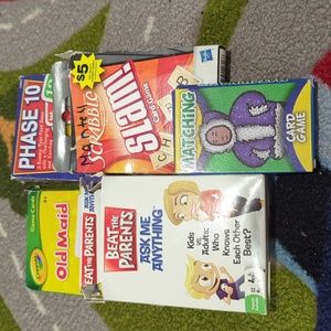 5 assorted kids card games. Opened but all there in each box!